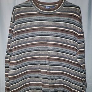 Men's Long Sleeve Knitted Shirt | GAP | Vintage Y2K | Medium